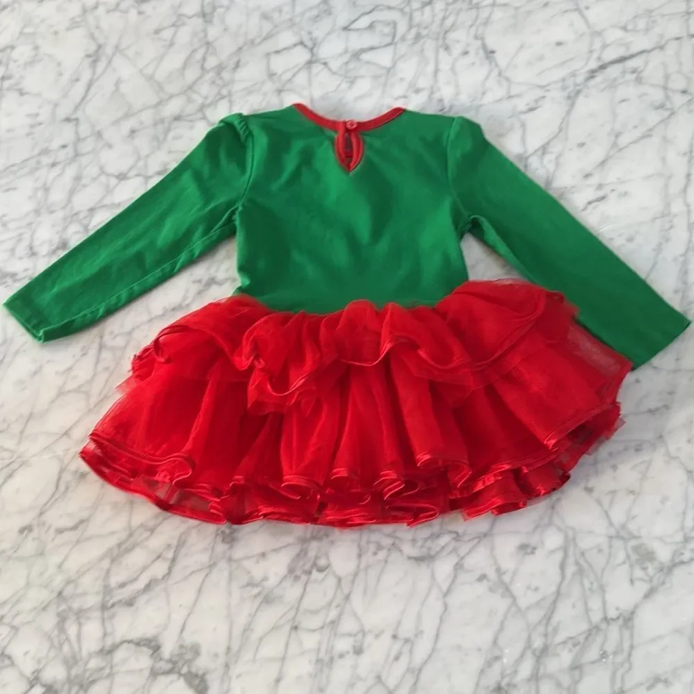 Elf Tutu Christmas Dress Sz 18/24 Mo